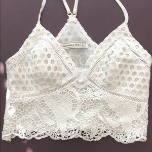 Abercrombie crochet crop top